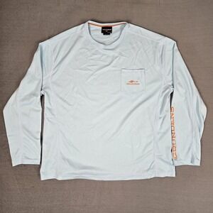 Grundens Shirt Mens 2XL Long Sleeve Lightweight Fishing Blue Quick Dry Angler